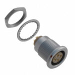 EGG.2B.304.CLL Lemo Push-Pull Connector Receptacle, Female Sockets 4 Position Solder Cup